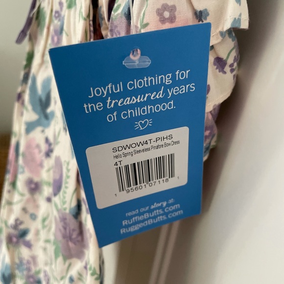 Matching brand new Rufflebutts girls dress and bubble. 4T & 3-6 months. - Picture 7 of 8